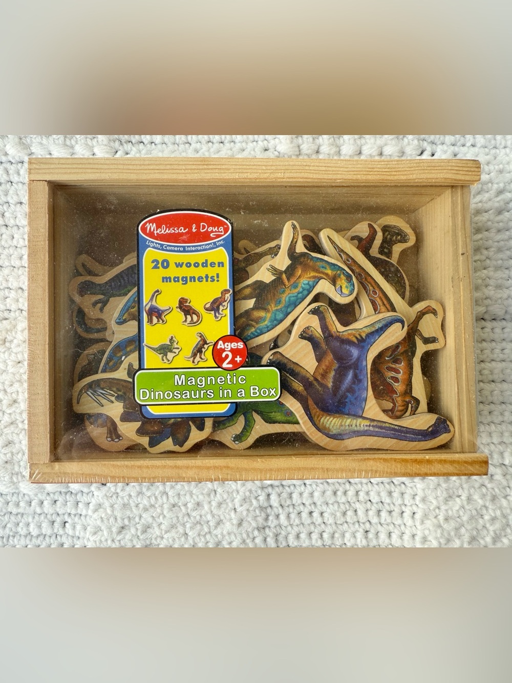 Melissa & Doug Wooden Dinosaur Magnets in a Box